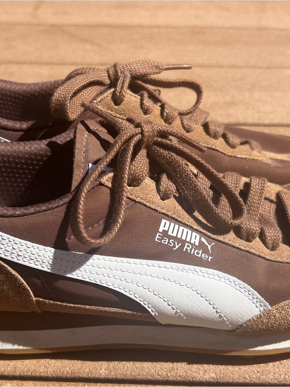 Puma Easy Rider Brown Sneakers with White Formstrip